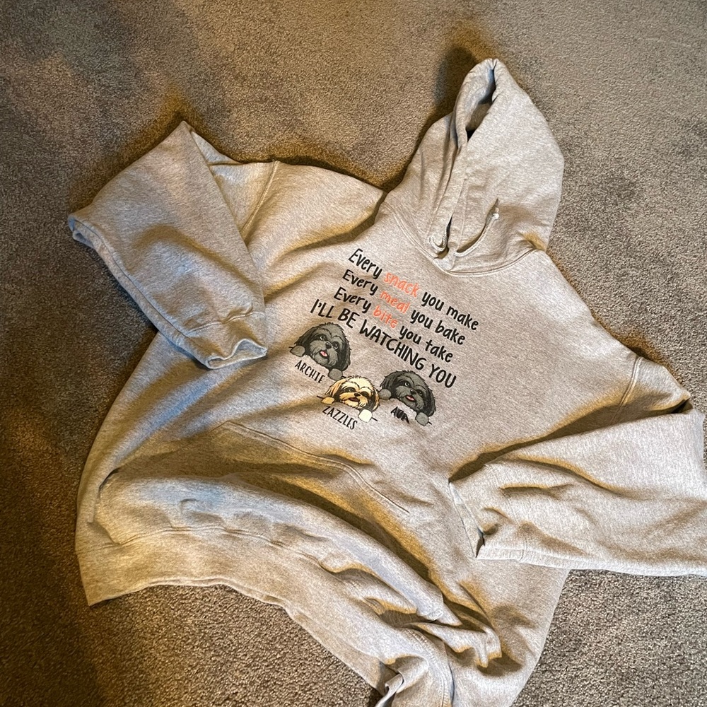 Gray Hoodie with Graphic Print Size XL